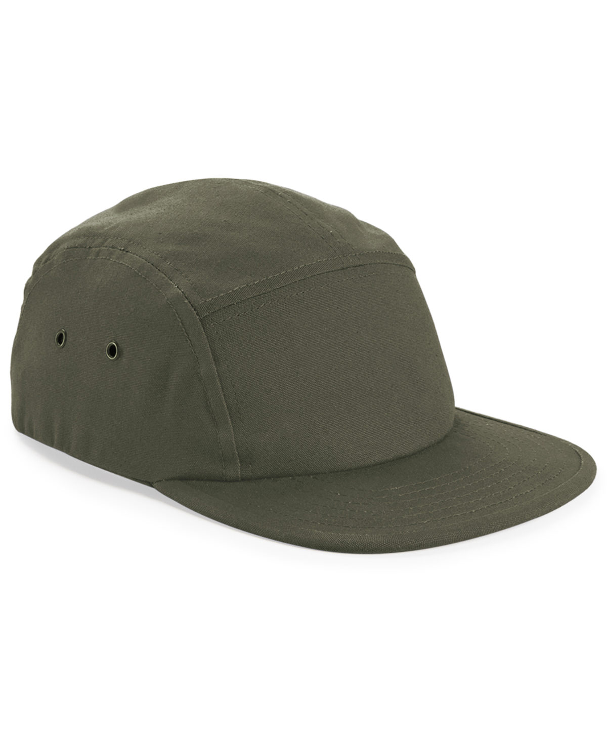 Canvas 5-panel camper cap - Olive Green