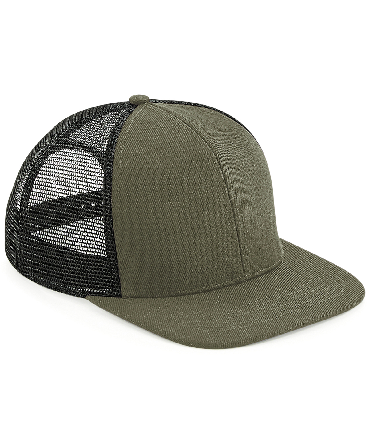 Original flat peak 6-panel trucker - Olive Green/Black