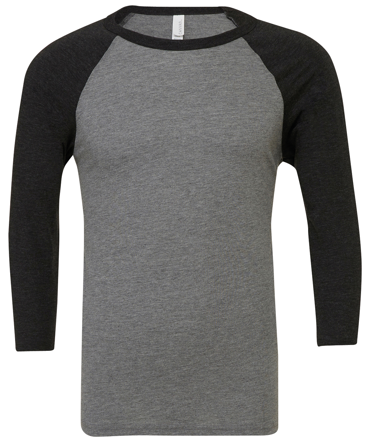 Unisex triblend ¾ sleeve baseball t-shirt - Deep Heather/Black