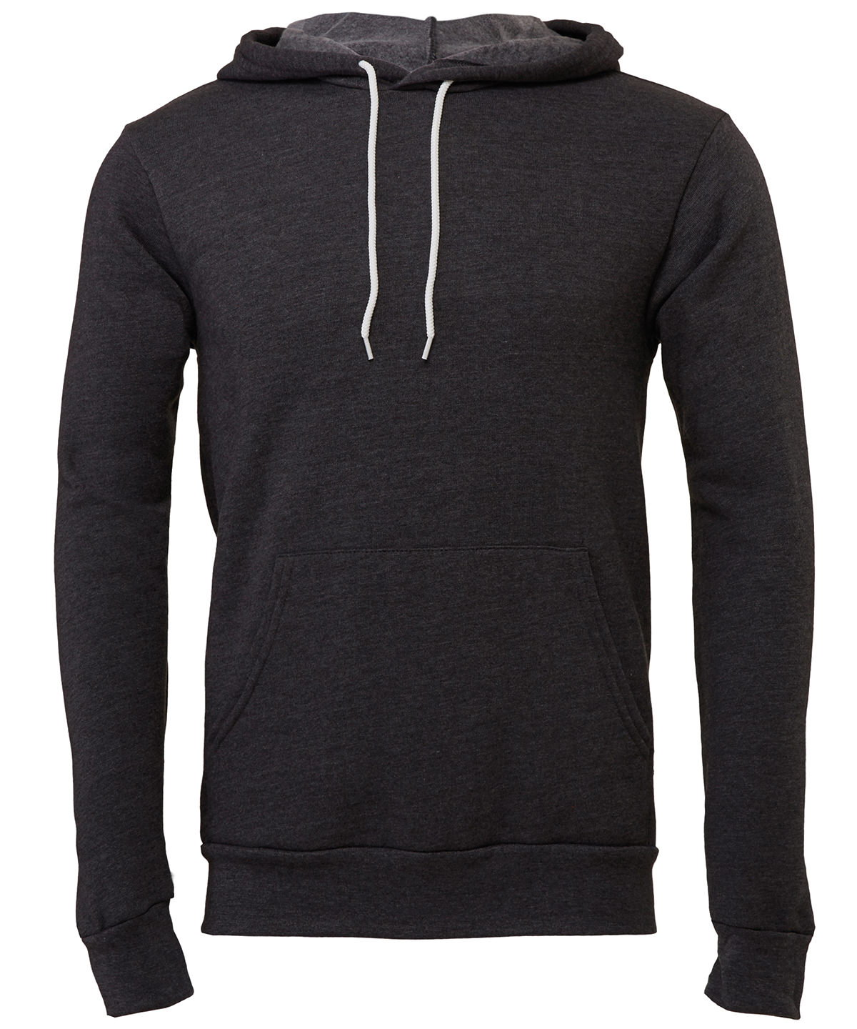 Unisex polycotton fleece pullover hoodie - Dark Grey Heather