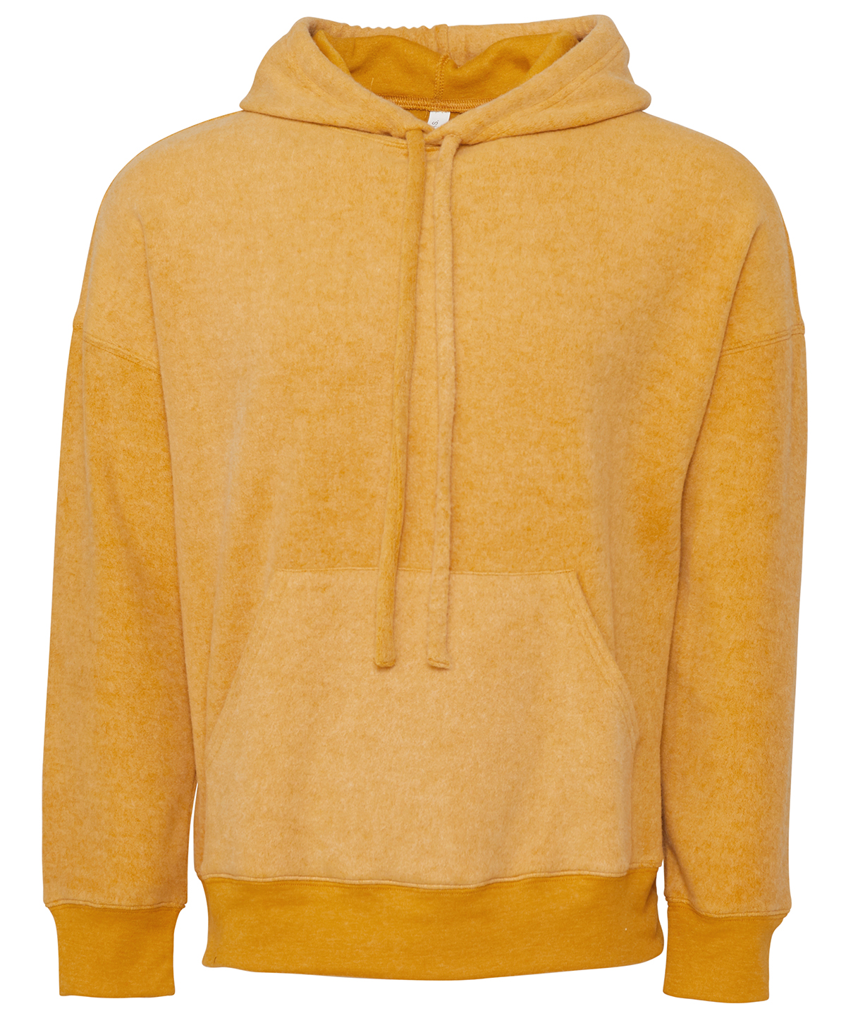 Unisex sueded fleece pullover hoodie - Heather Mustard