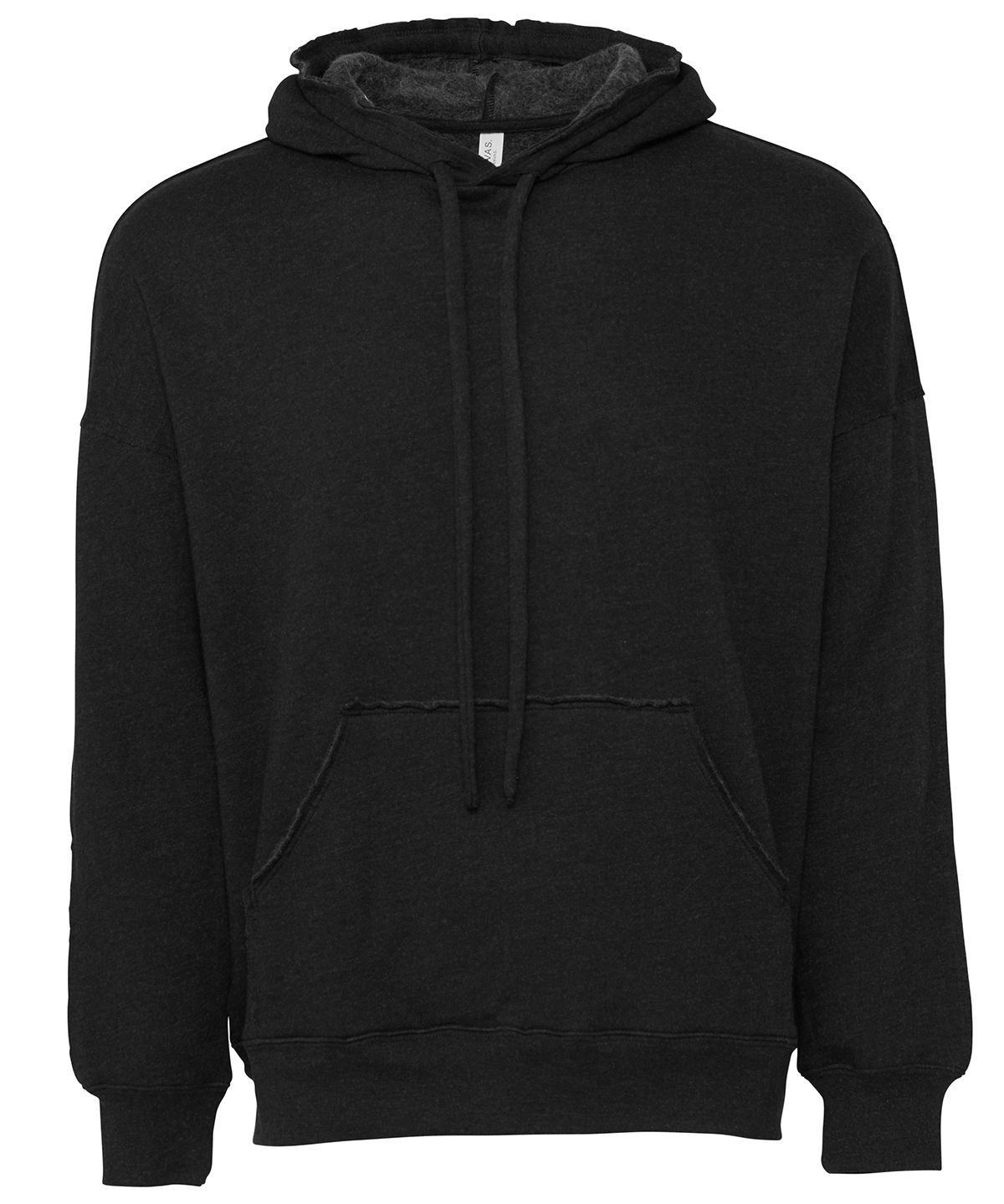 Unisex raw-seam hoodie - Black Heather
