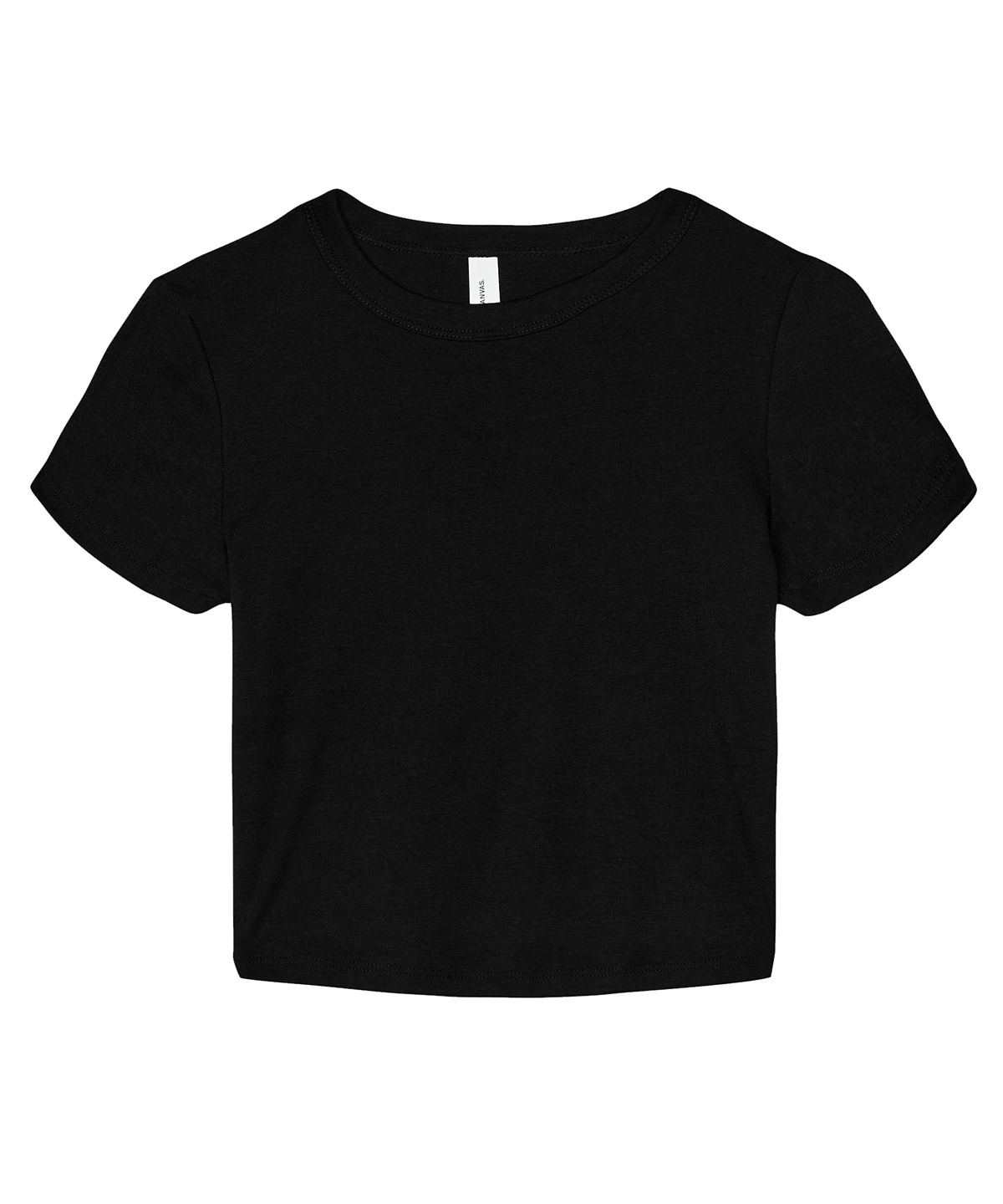 Women’s micro rib baby t-shirt - Solid Black Blend