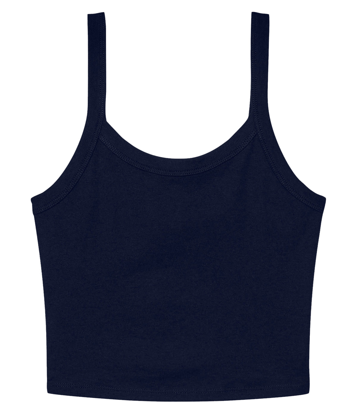 Women’s micro rib spaghetti strap tank - Solid Navy Blend