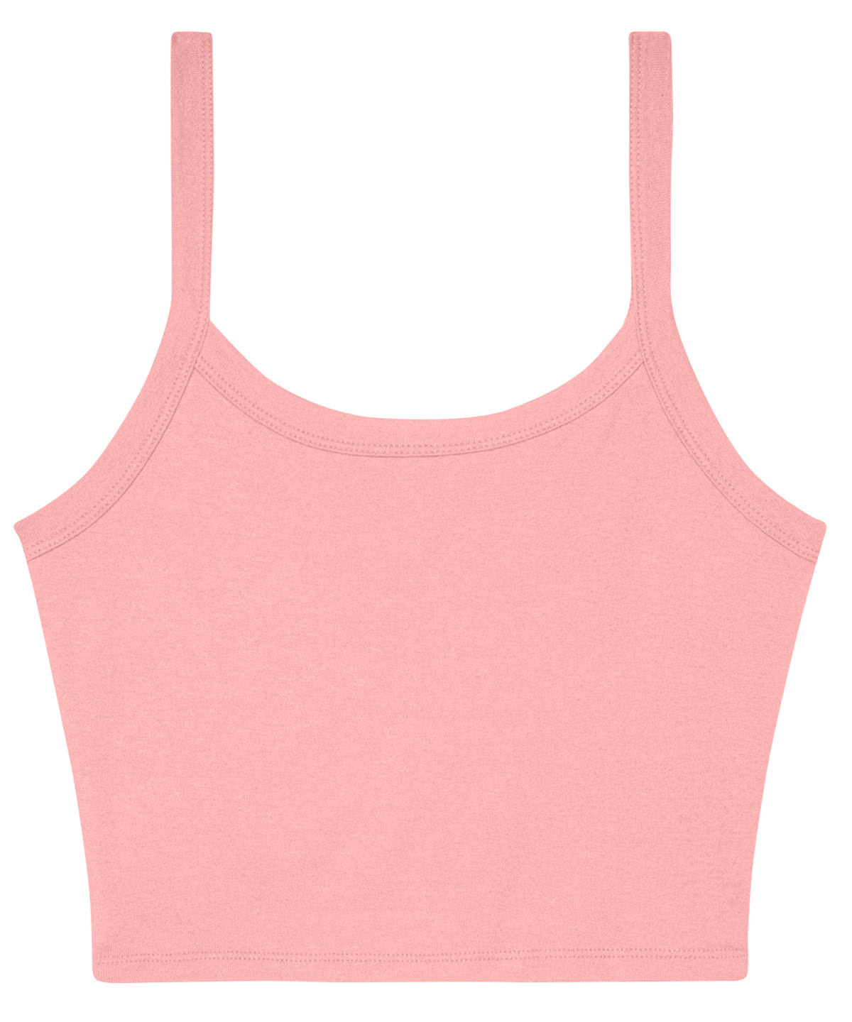 Women’s micro rib spaghetti strap tank - Solid Pink Blend