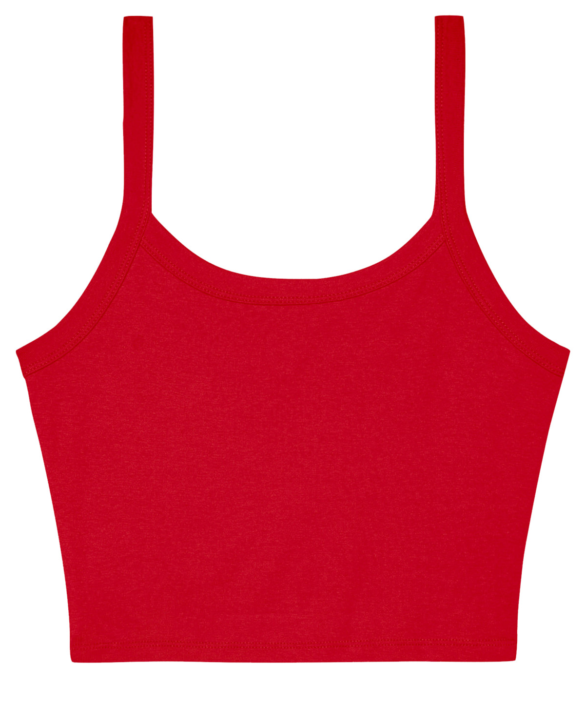Women’s micro rib spaghetti strap tank - Solid Red Blend
