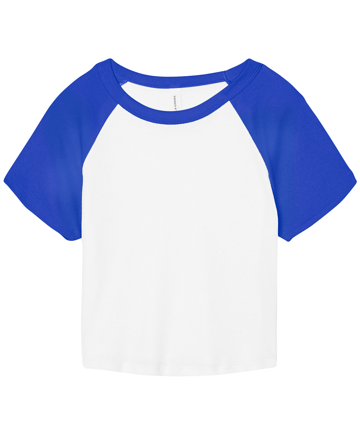 Women’s micro rib raglan baby t-shirt - White/True Royal