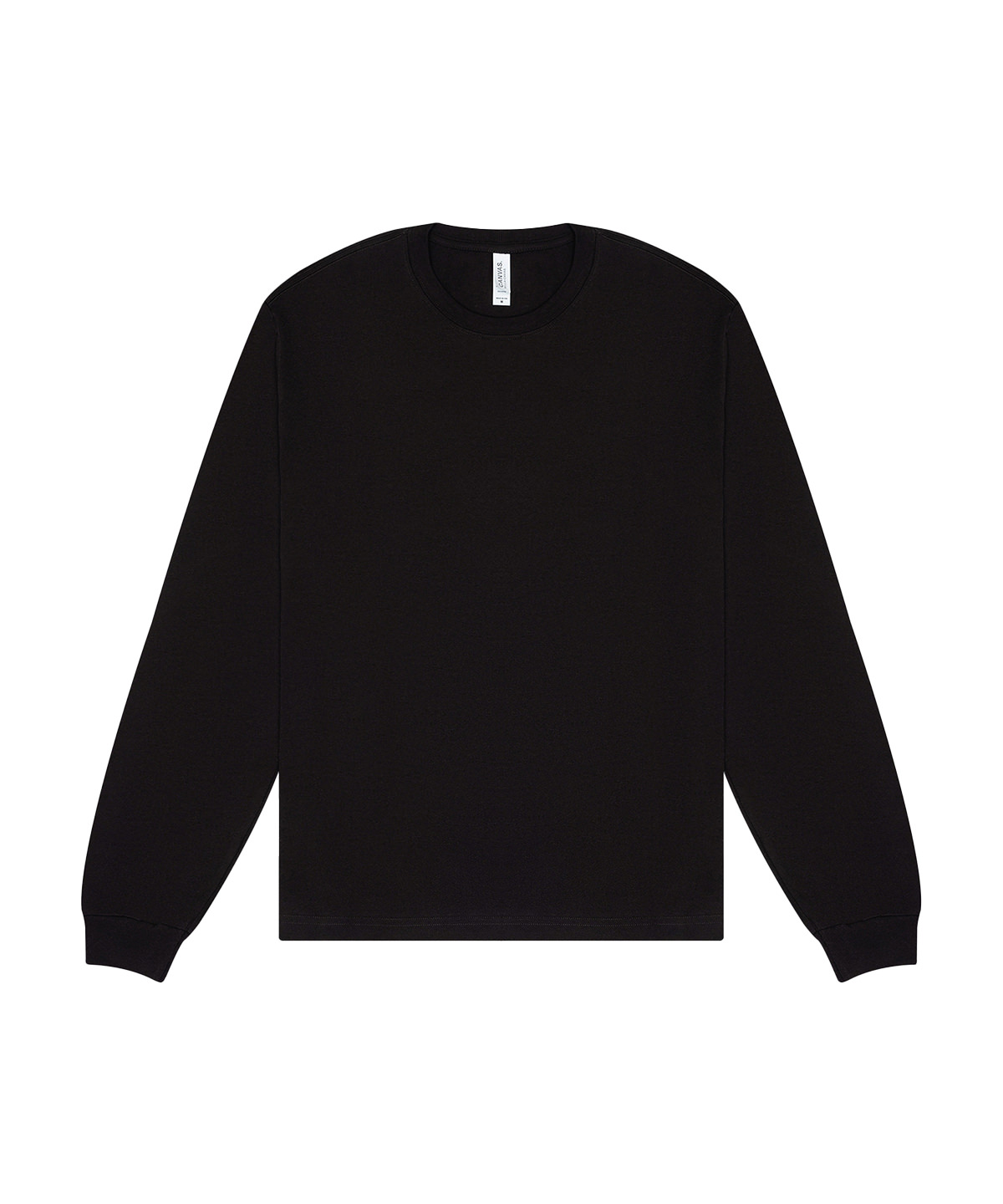 Unisex heavy boxy long sleeve tee - Black