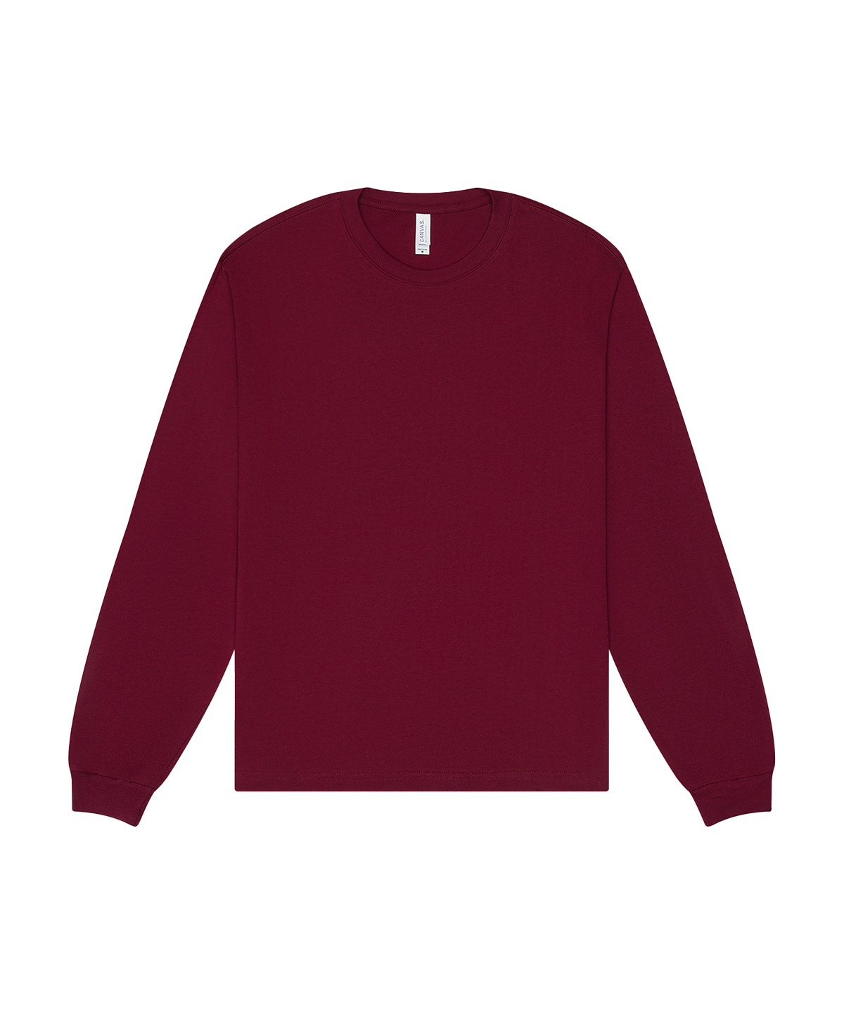 Unisex heavy boxy long sleeve tee - Maroon