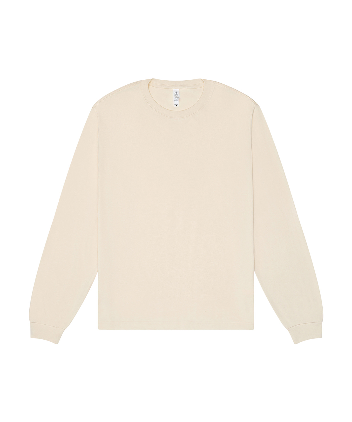 Unisex heavy boxy long sleeve tee - Natural