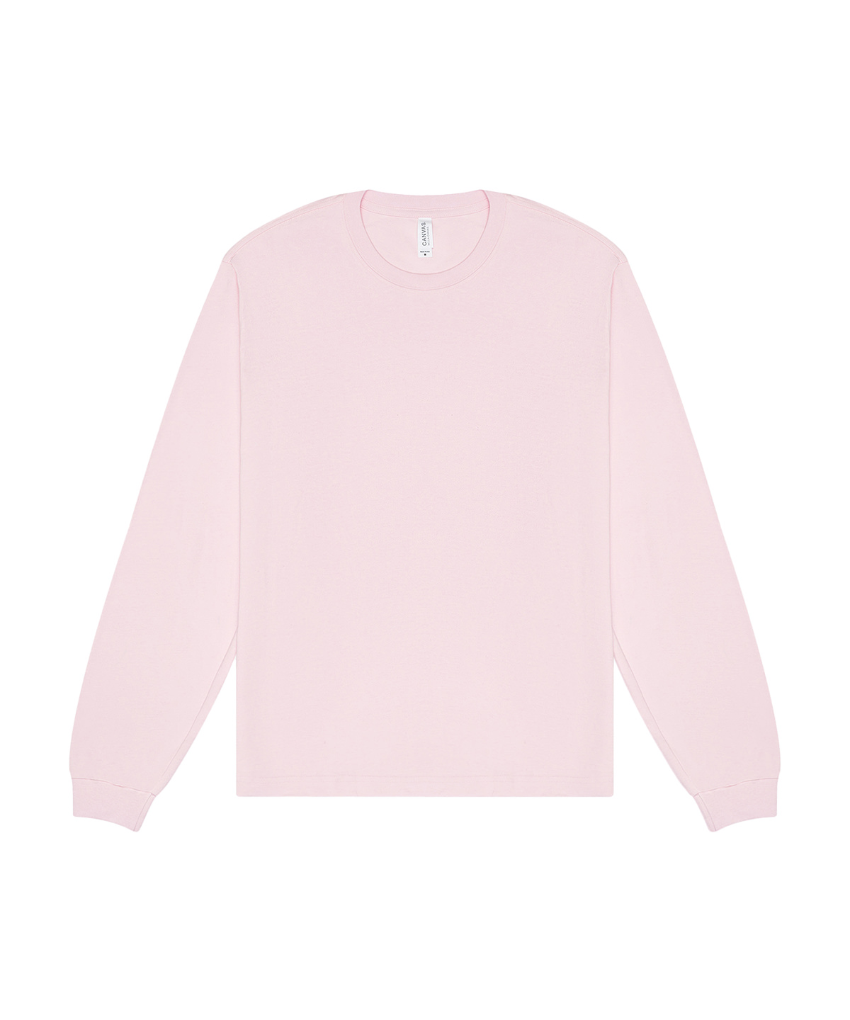 Unisex heavy boxy long sleeve tee - Soft Pink