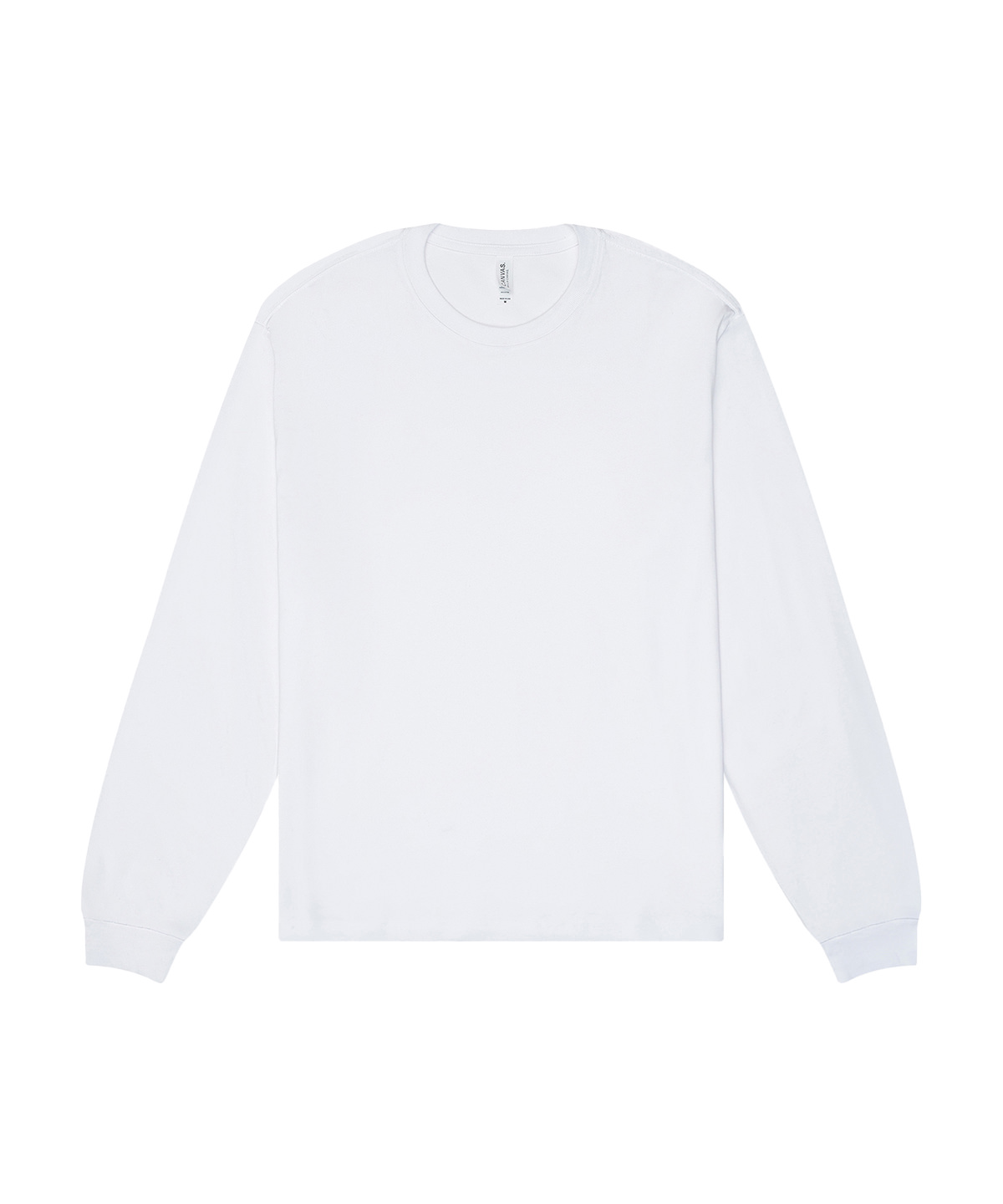 Unisex heavy boxy long sleeve tee - White