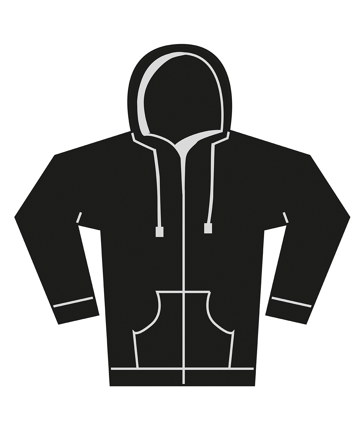 Unisex heavy full-zip hoodie - Black