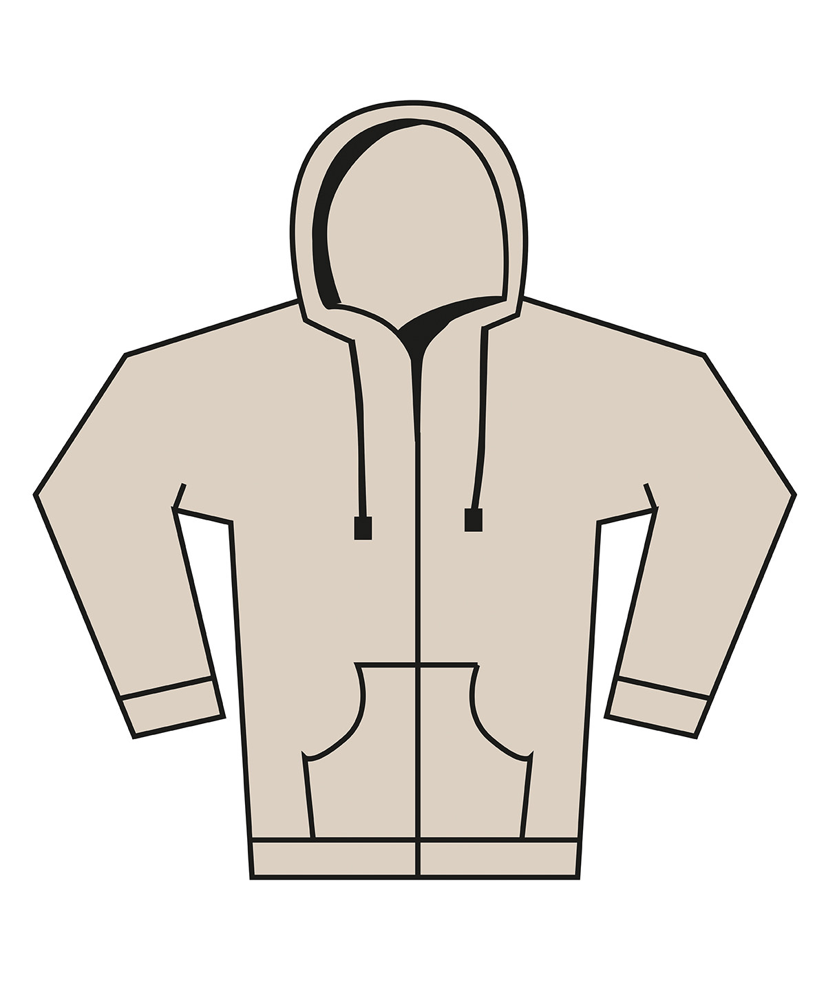 Unisex heavy full-zip hoodie - Dust