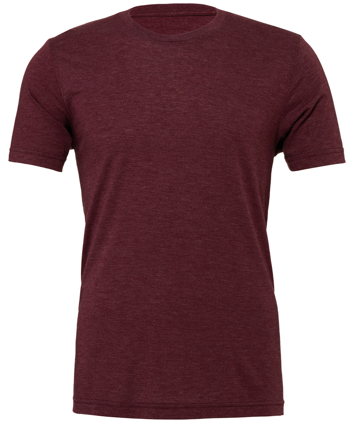 Unisex triblend crew neck t-shirt - Maroon Triblend