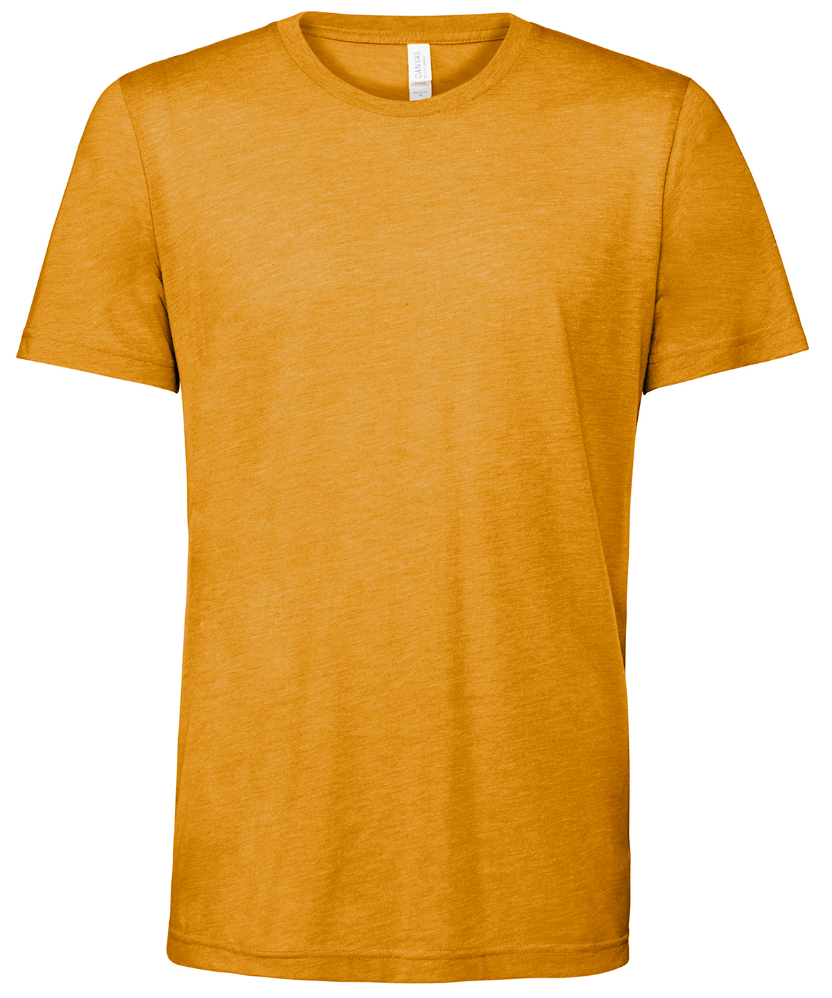 Unisex triblend crew neck t-shirt - Mustard Triblend