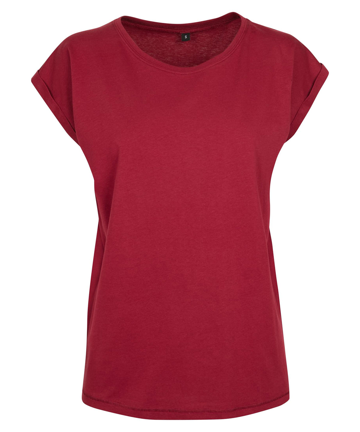 Women's extended shoulder tee - Burgundy