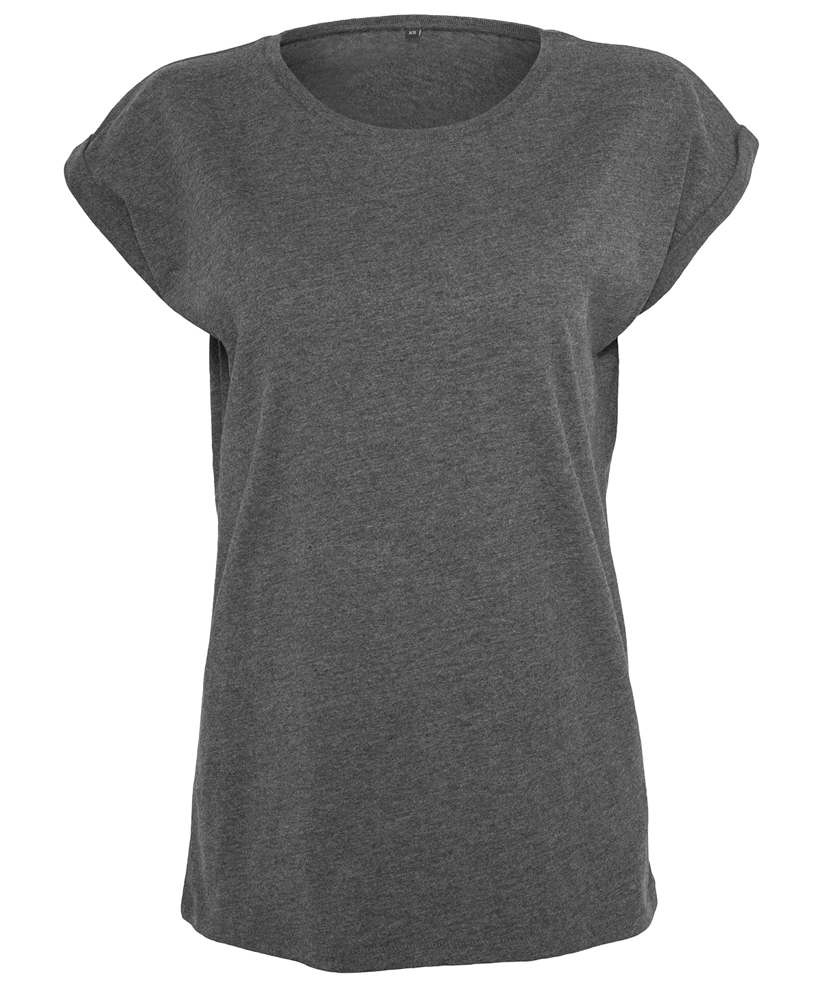 Women's extended shoulder tee - Charcoal