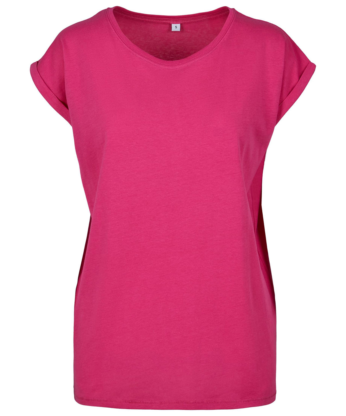 Women's extended shoulder tee - Hibiskus Pink
