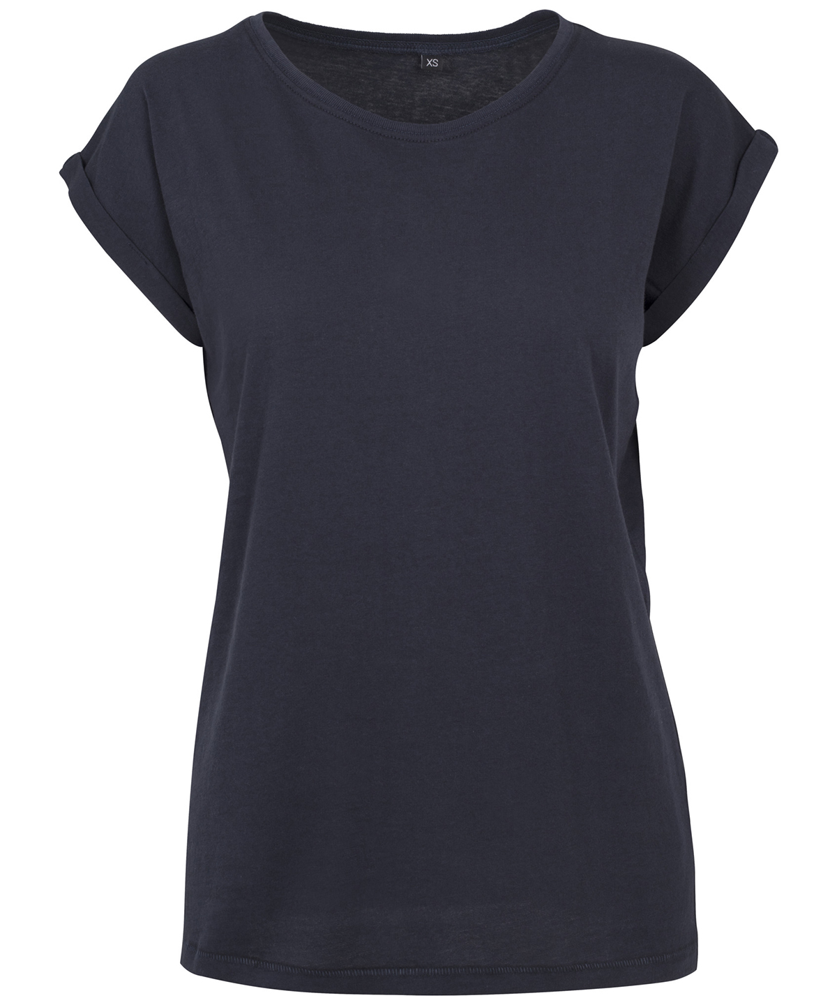Women's extended shoulder tee - Navy