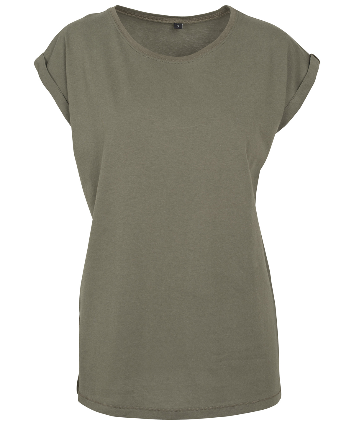 Women's extended shoulder tee - Olive