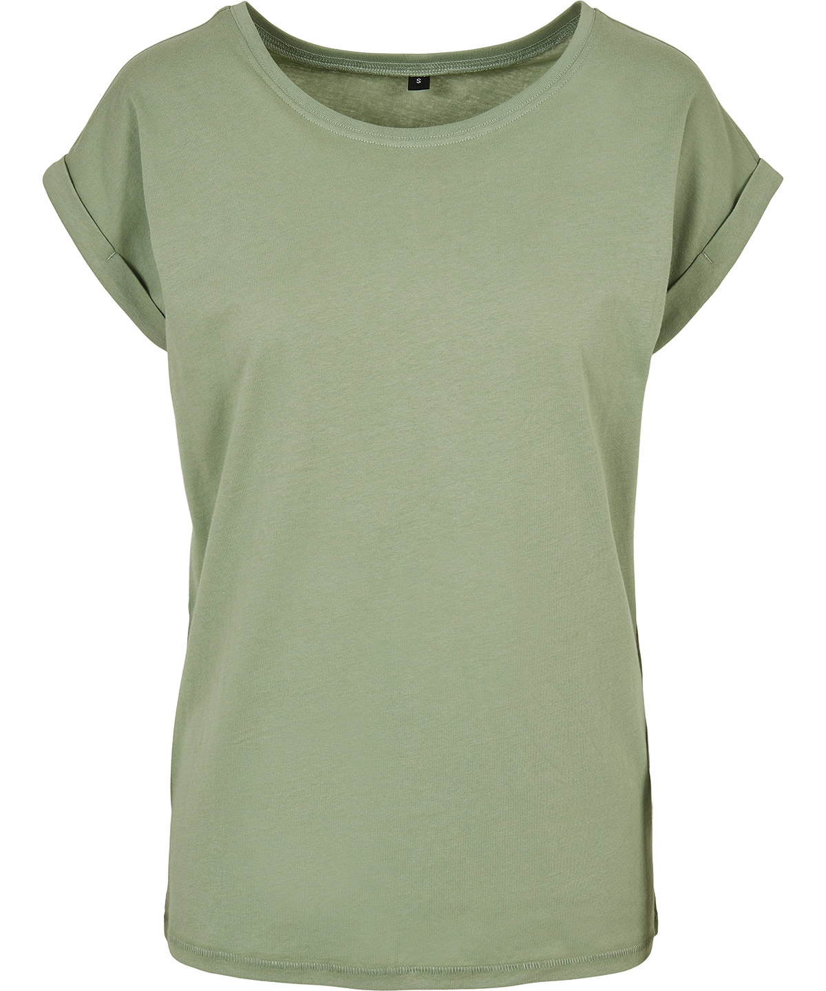 Women's extended shoulder tee - Soft Salvia