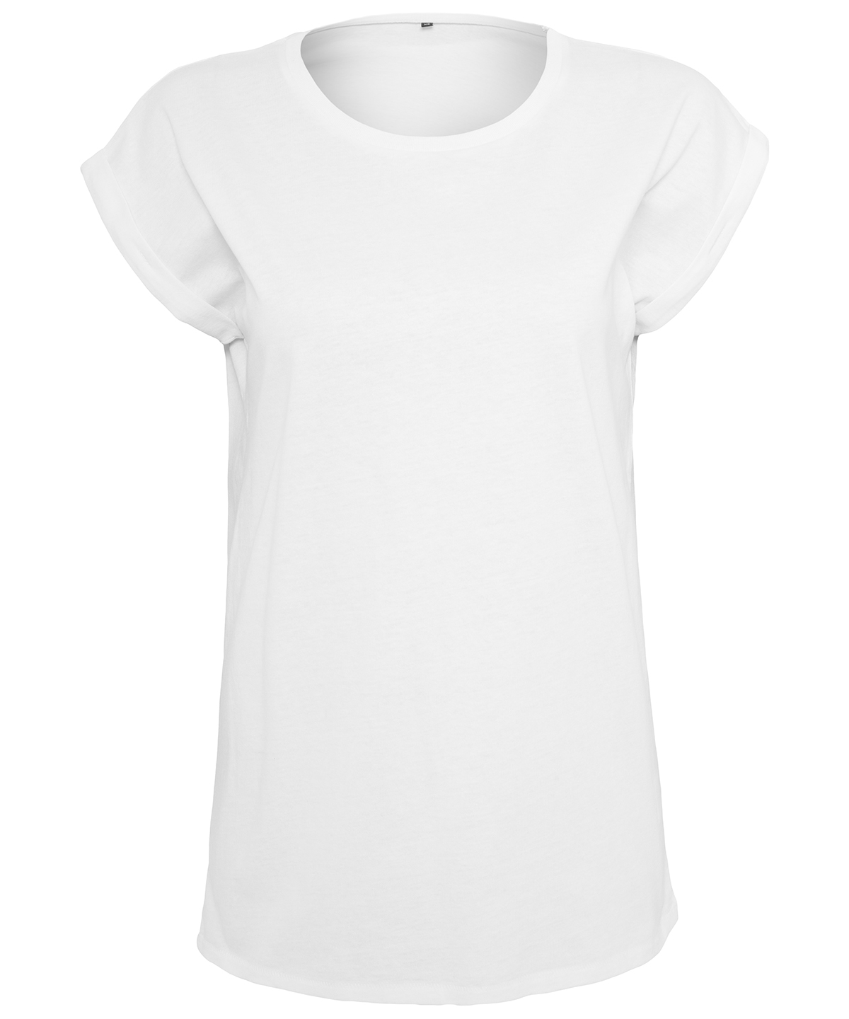 Women's extended shoulder tee - White