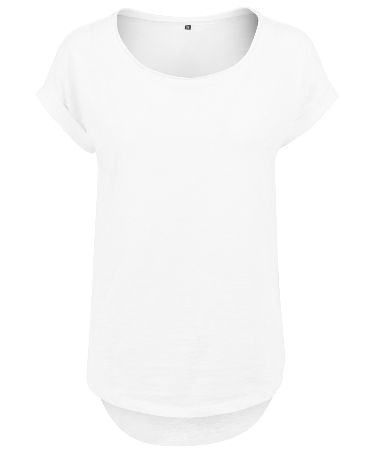 Women's long slub tee - White