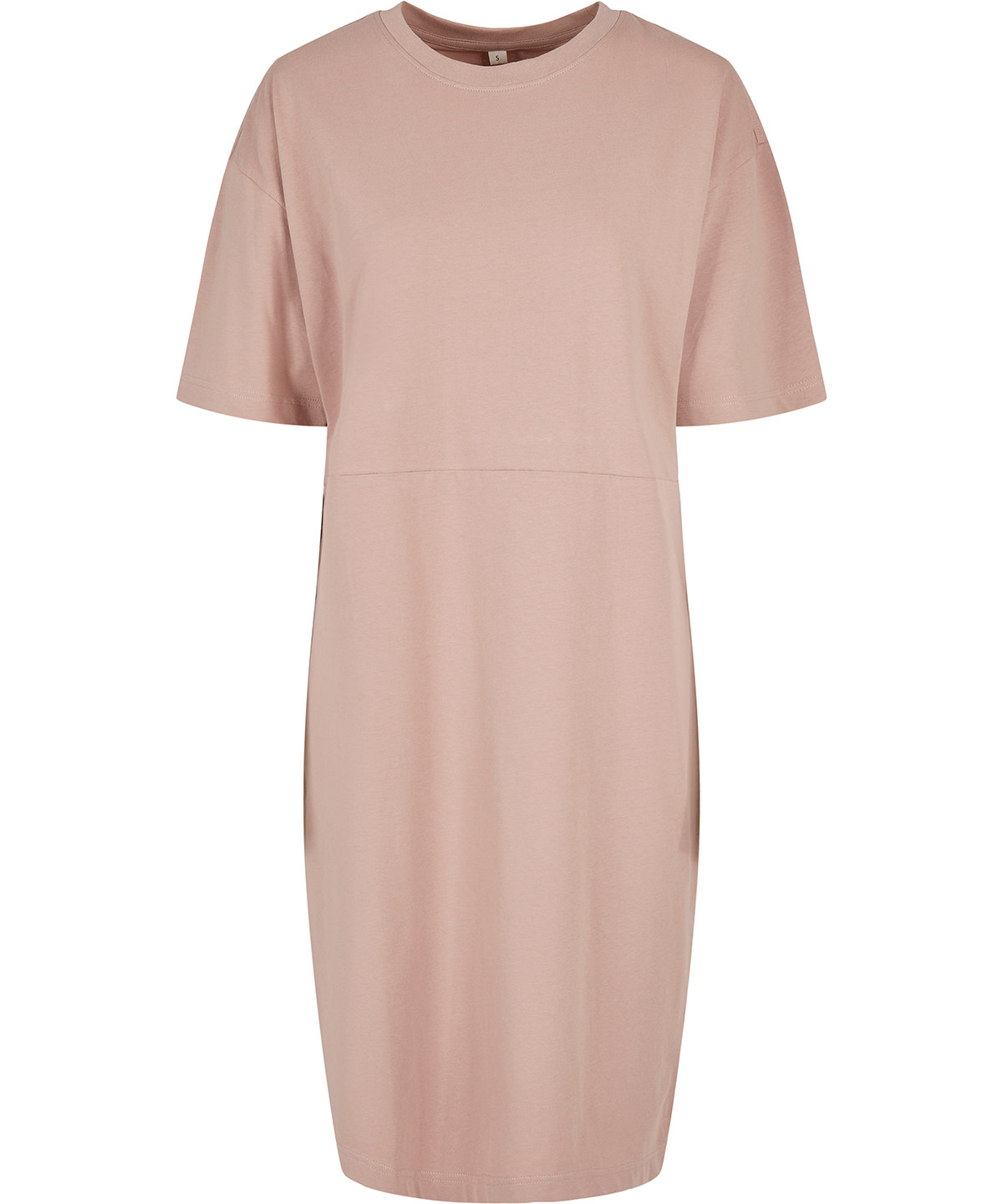 Women's organic oversized slit tee dress - Dusk Rose