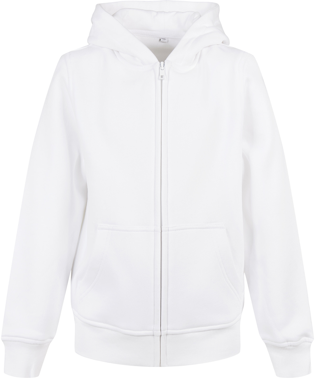 Organic kids basic zip hoodie - White