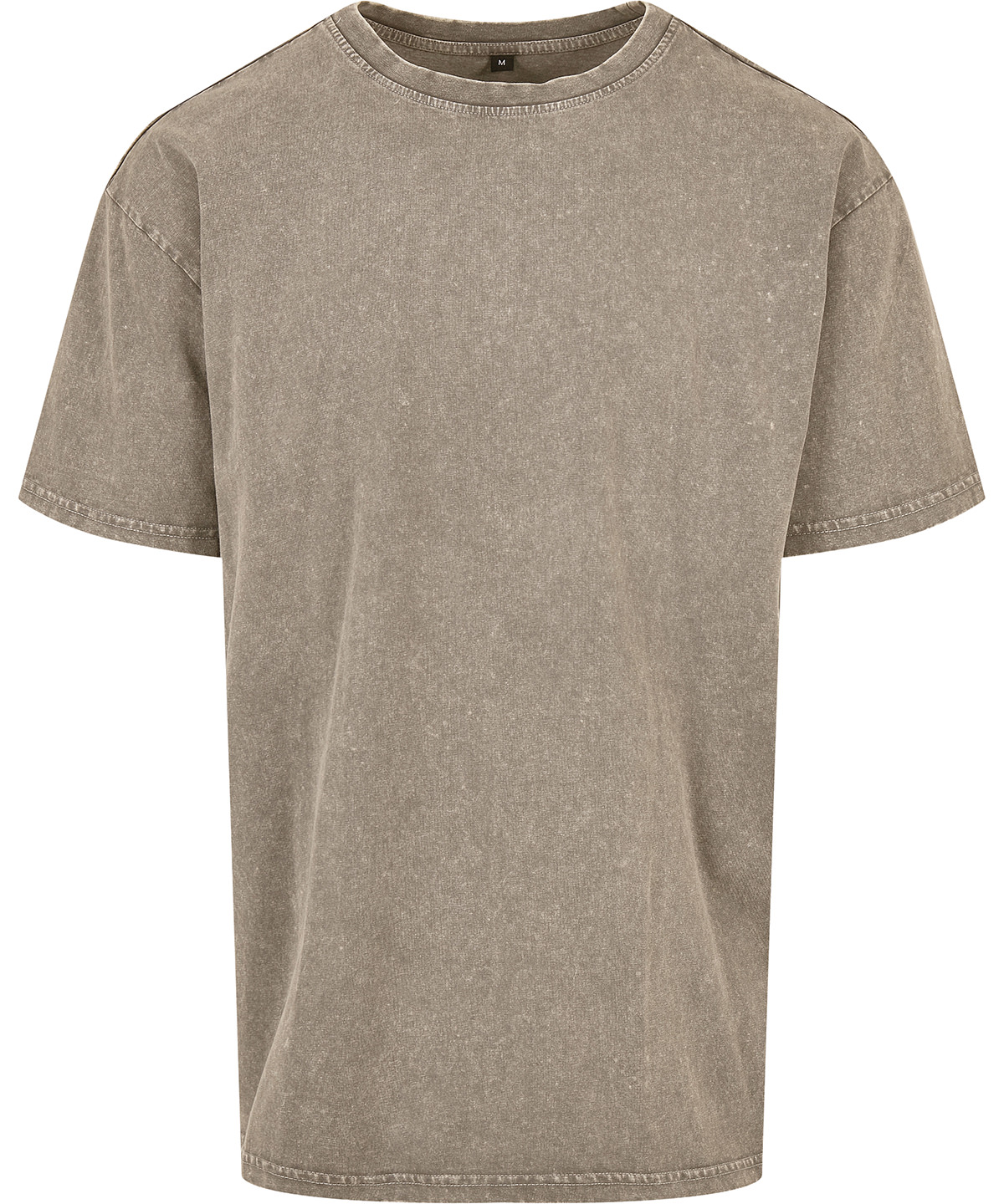 Acid washed heavy oversized tee - Dark Khaki