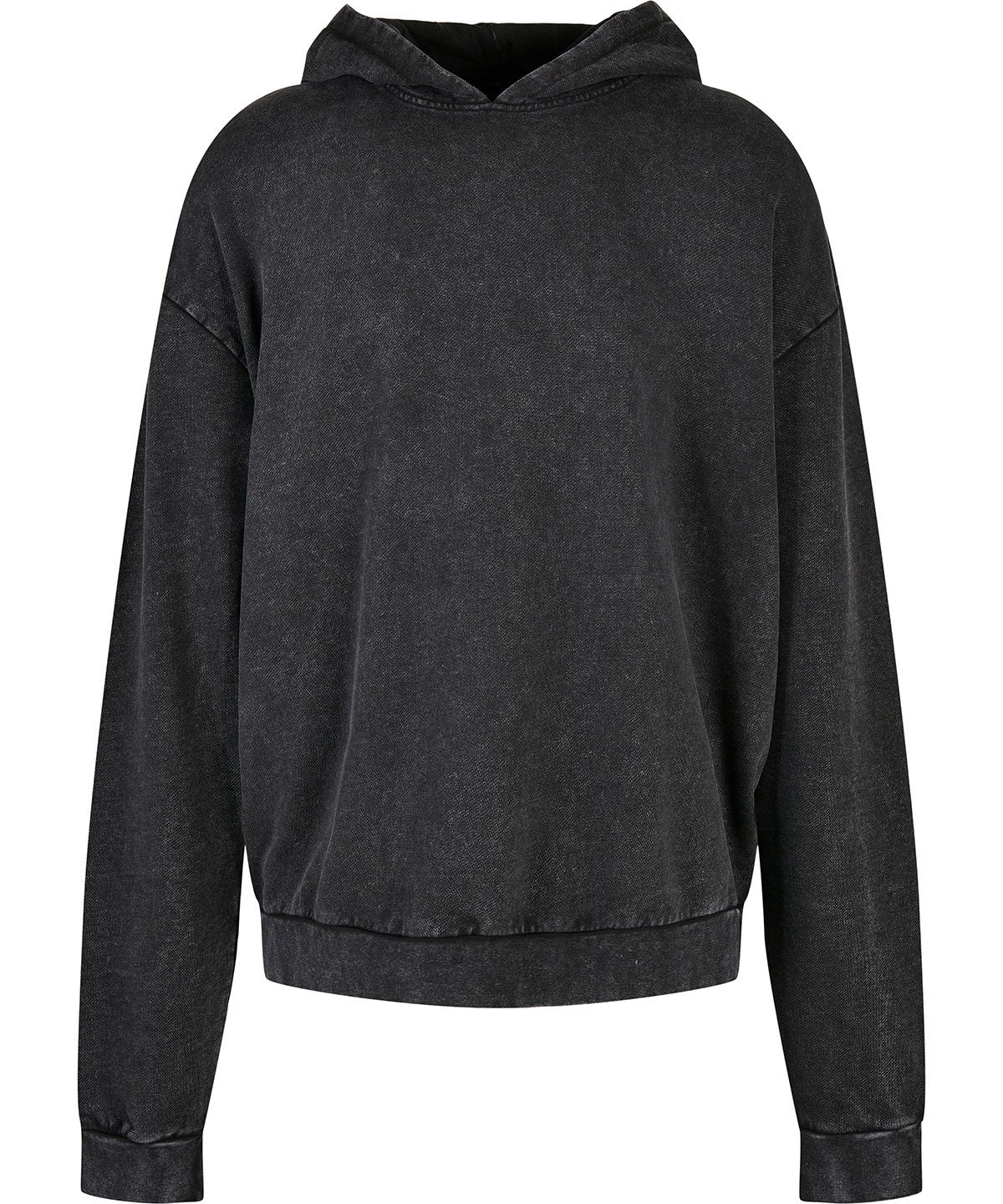 Acid washed oversize hoodie - Black