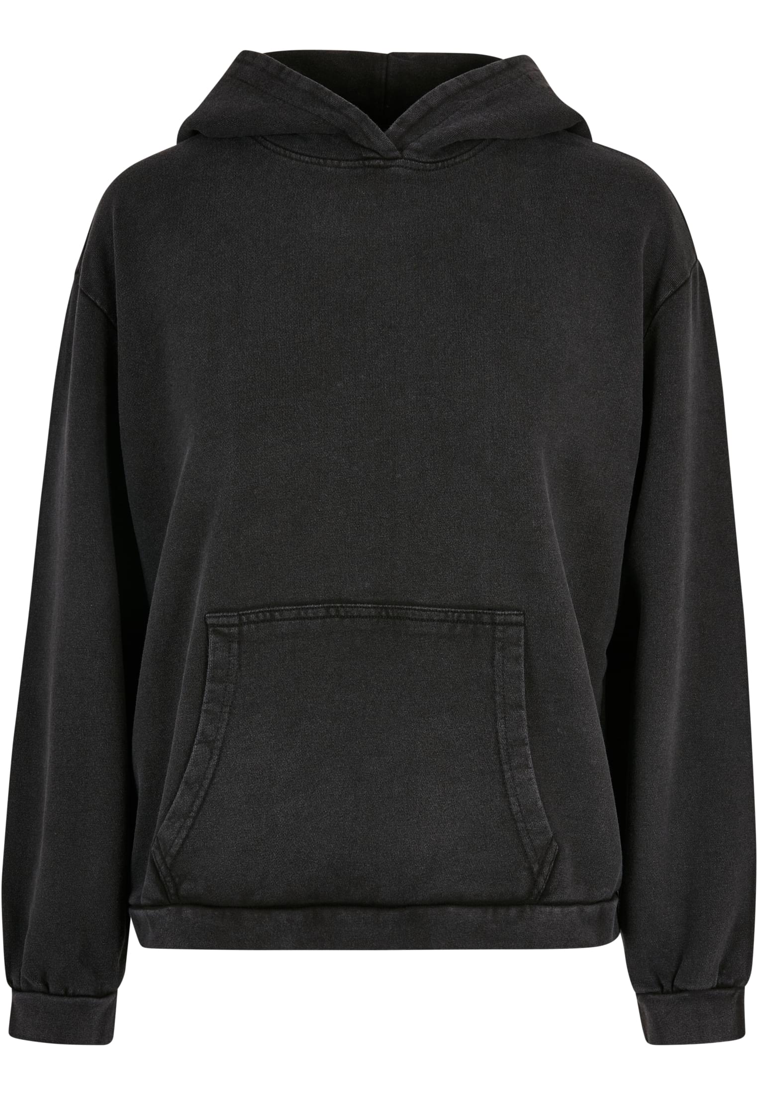 Women's acid washed oversized hoodie - Black
