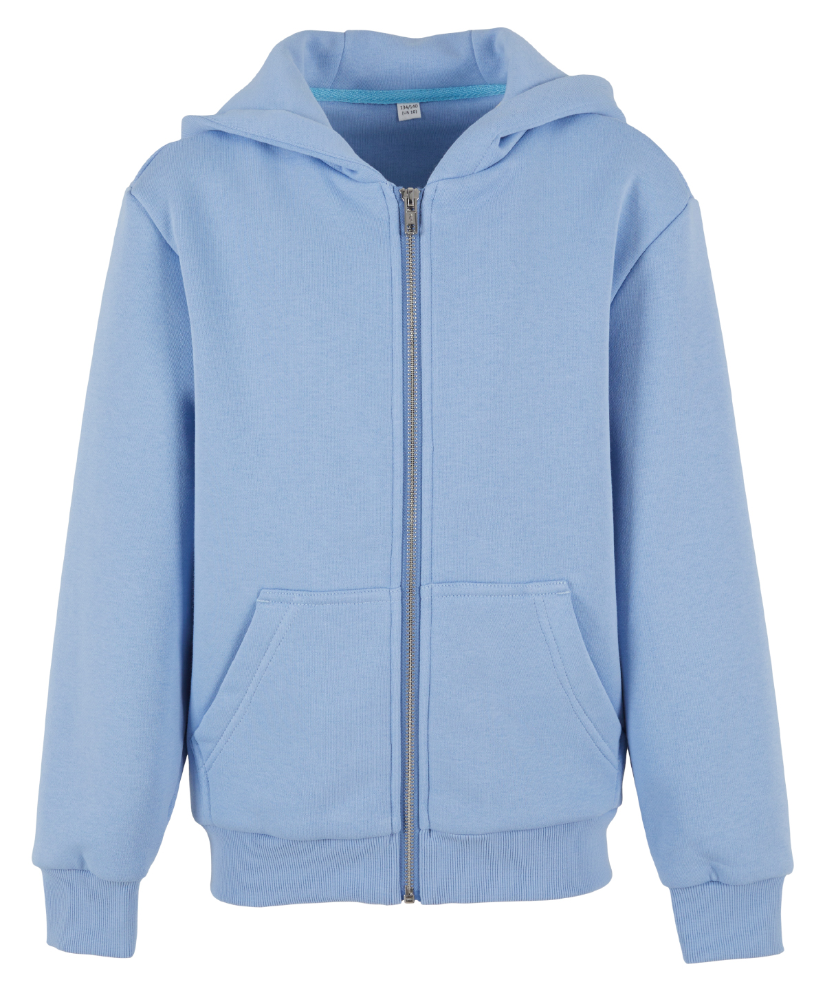 Kids fluffy zip hoodie - Powder Blue