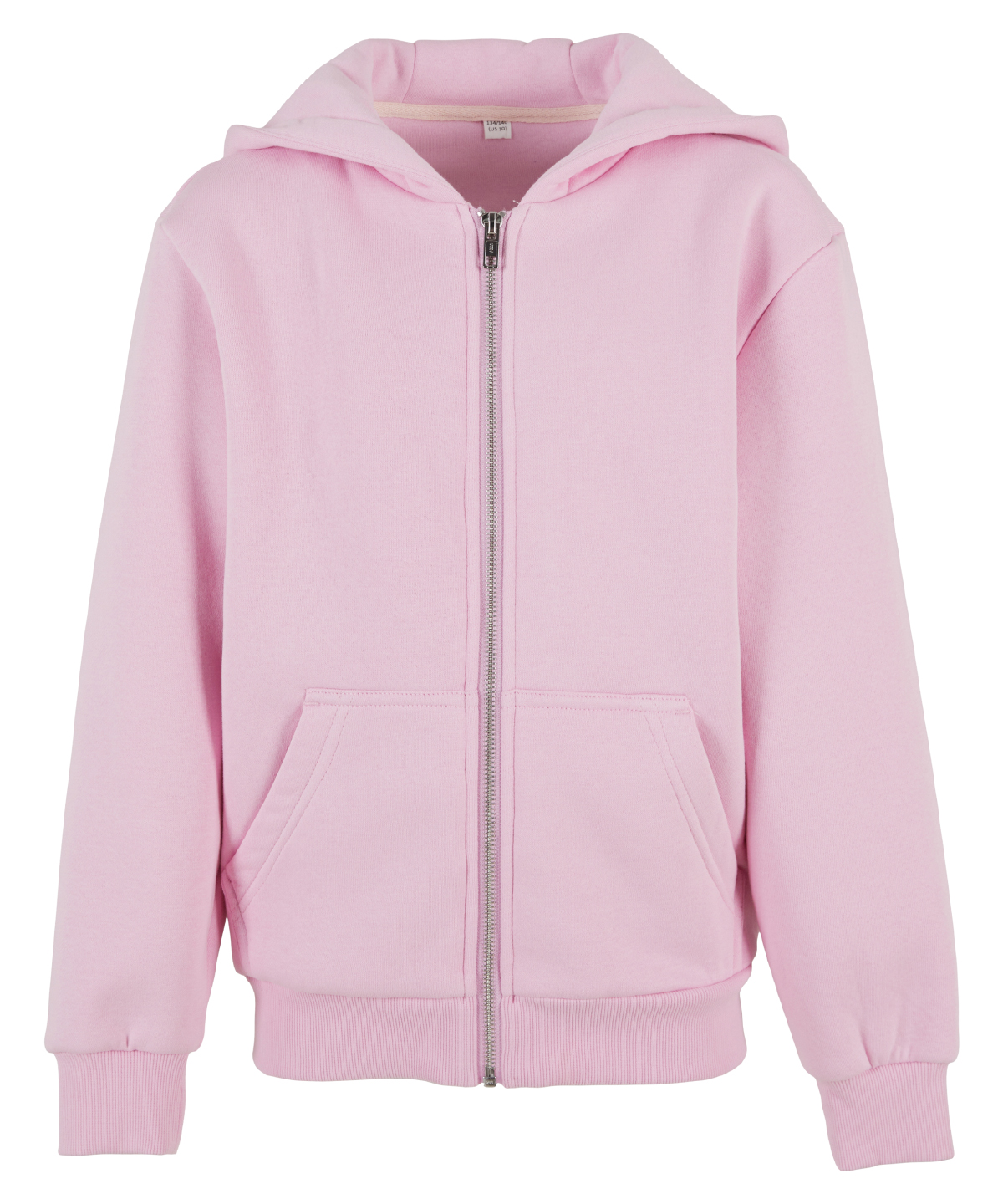 Kids fluffy zip hoodie - Soft Pink