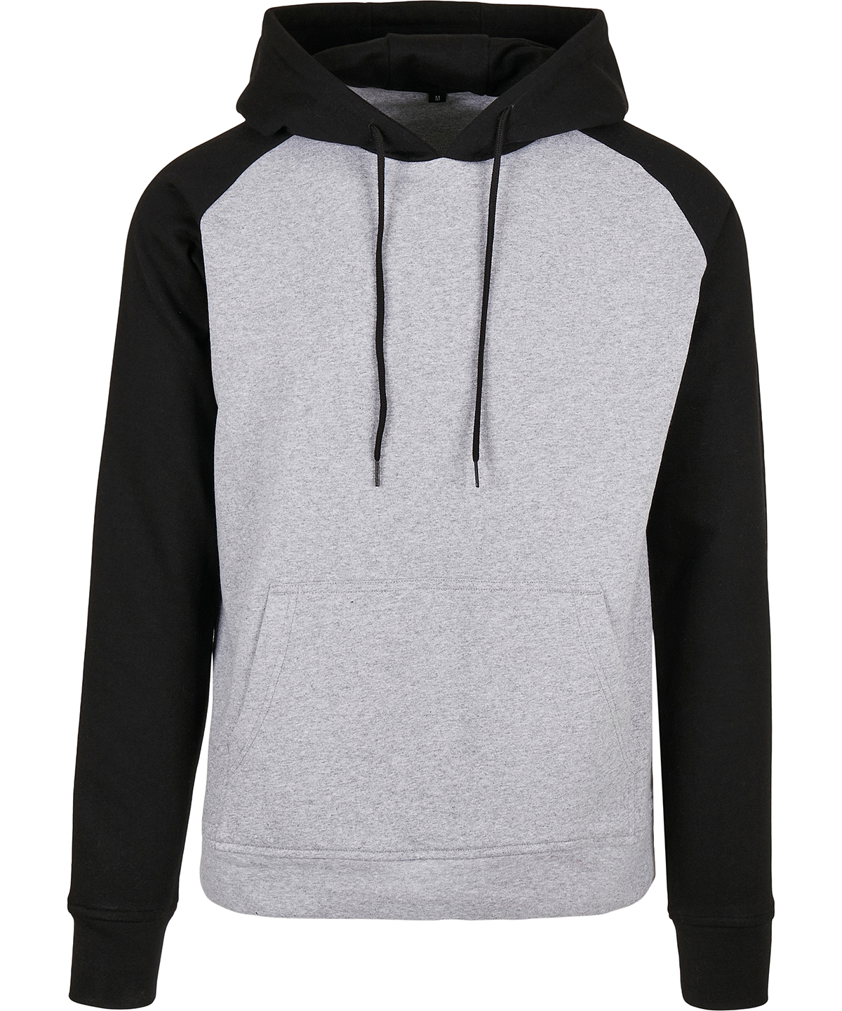 Basic raglan hoodie - Heather Grey/Black