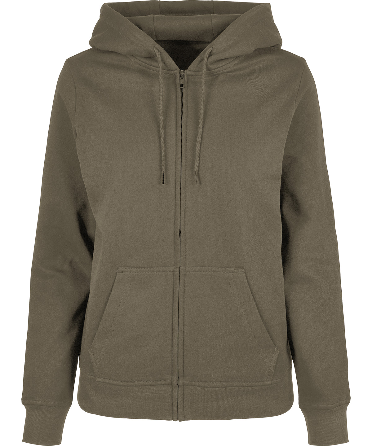 Women’s basic zip hoodie - Olive