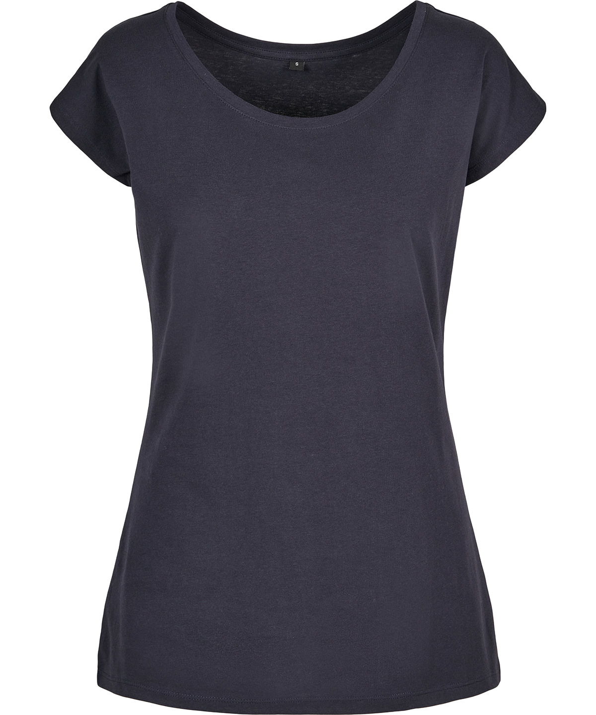 Women's wide neck tee - Navy