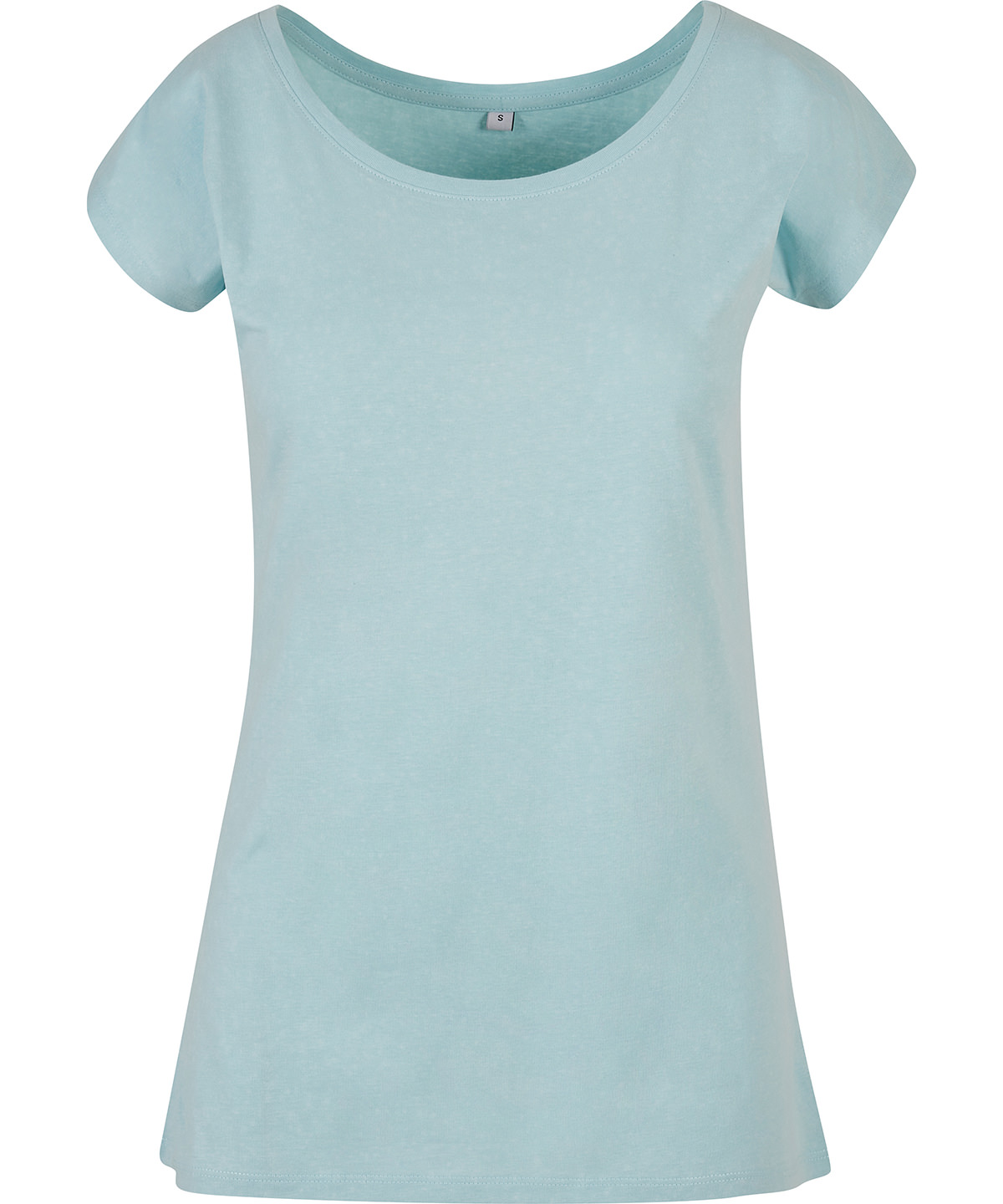 Women's wide neck tee - Ocean Blue