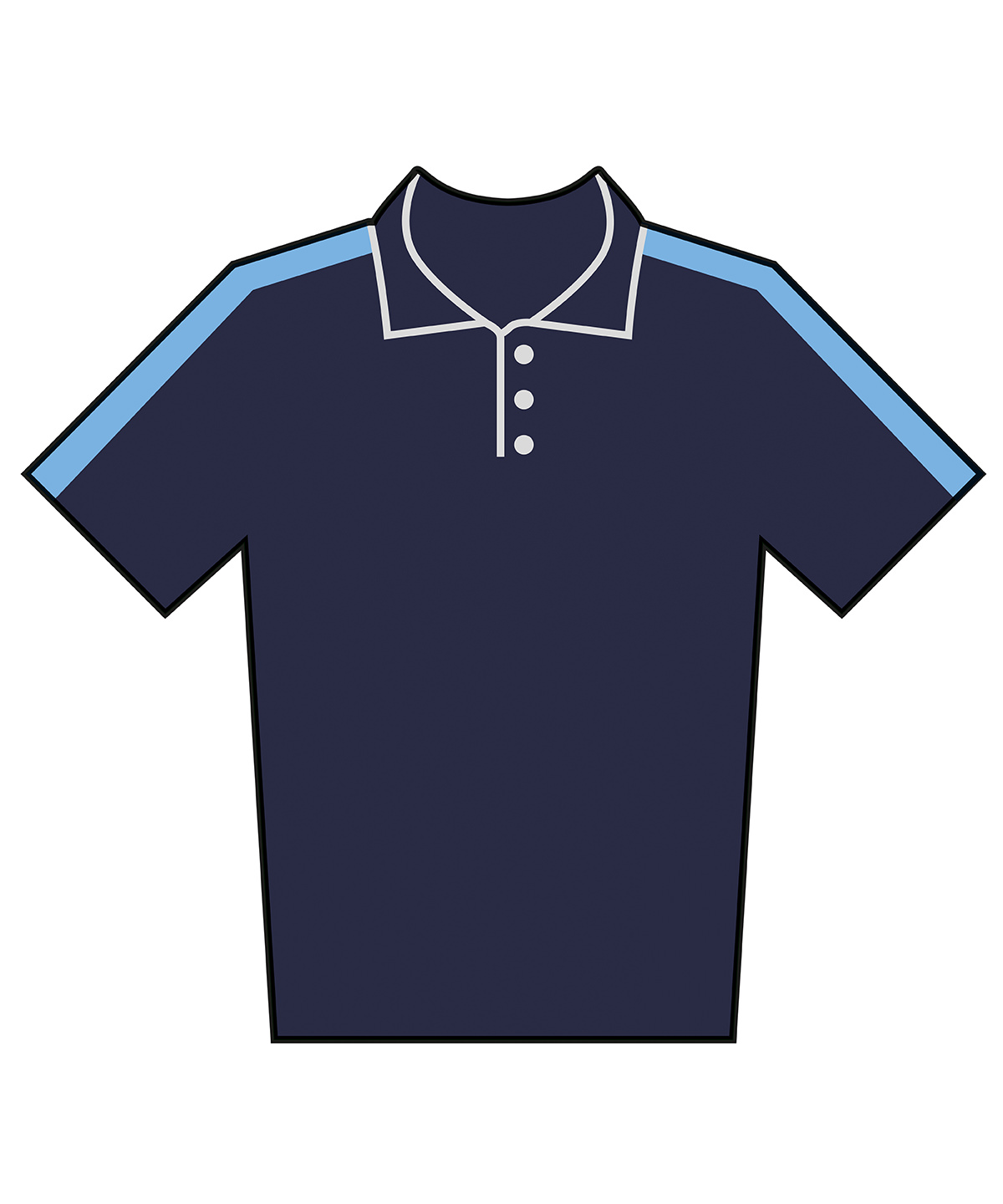 Finden + Hales Team Polo Shirt - Navy/Sky