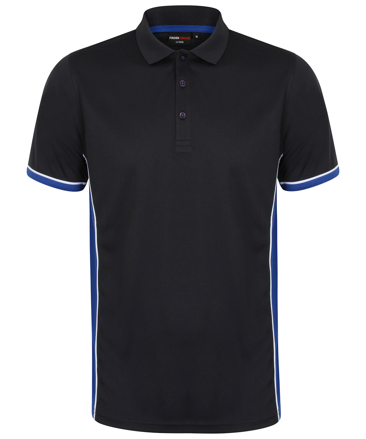 Finden + Hales Contrast Panel Polo Shirt - Navy/Royal/White