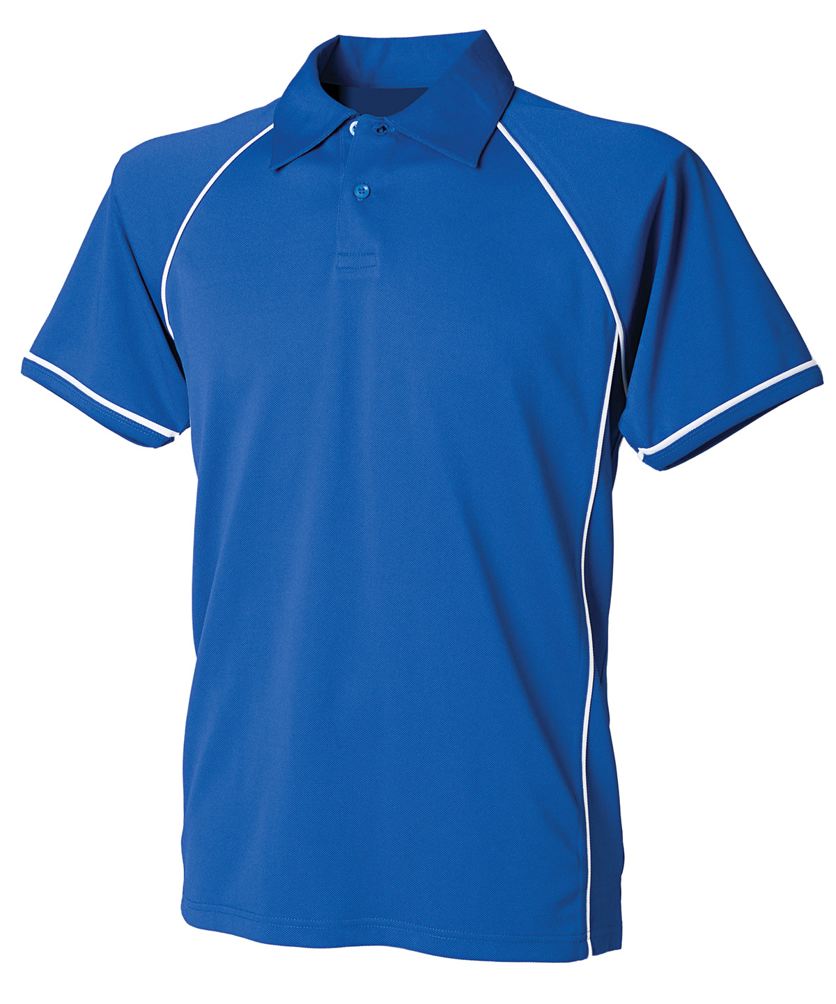 Finden + Hales Performance Piped Polo Shirt - Royal/White