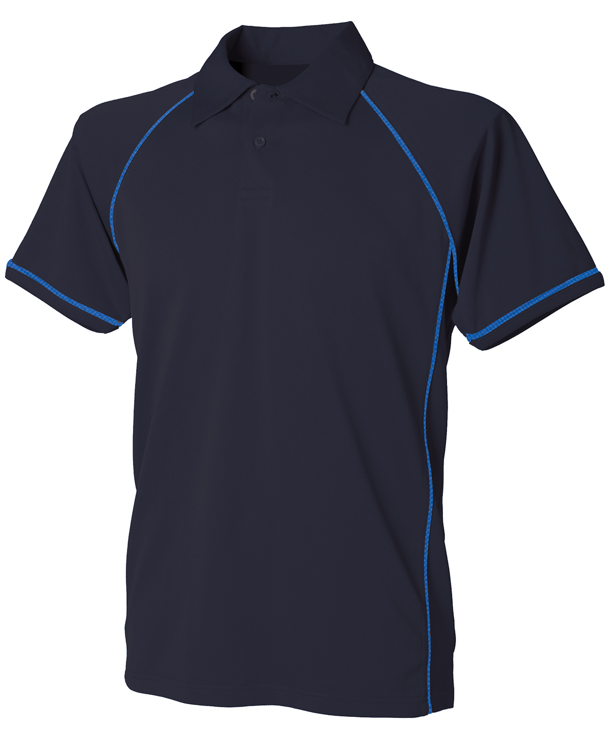 Finden + Hales Kids Performance Piped Polo Shirt - Navy/Royal/Royal