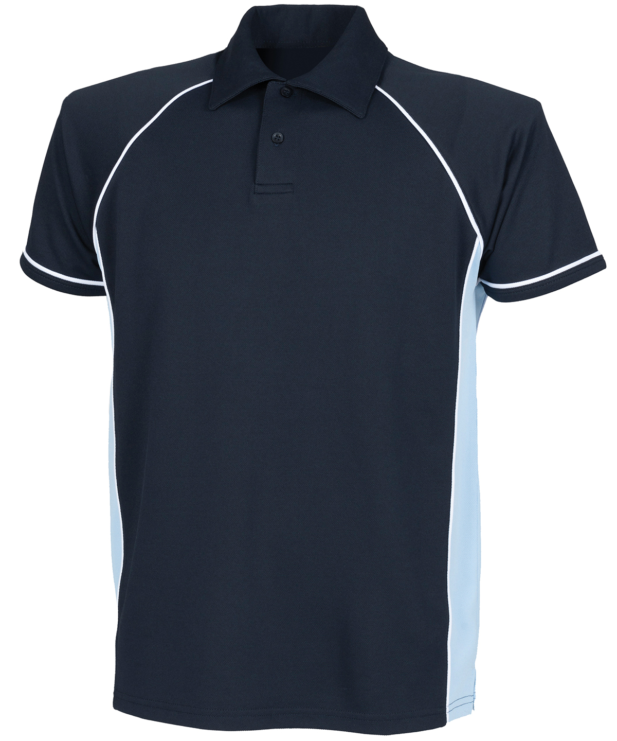 Finden + Hales Kids Performance Piped Polo Shirt - Navy/Sky/White