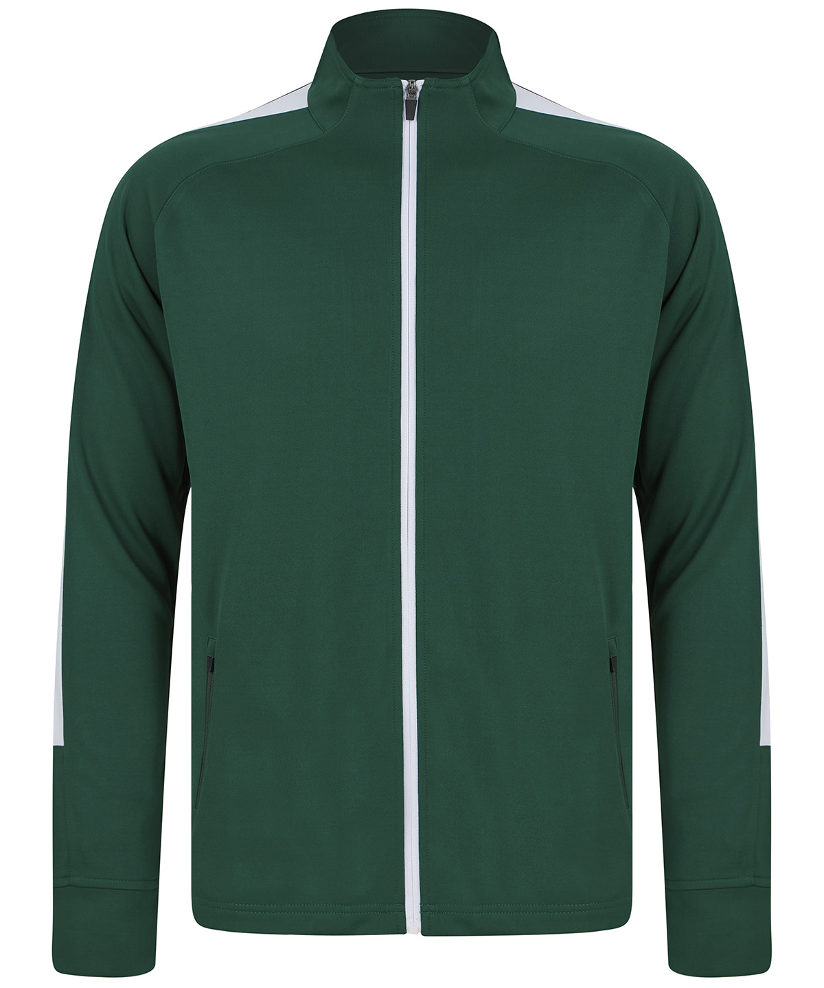 Finden + Hales Knitted Tracksuit Top - Bottle/White
