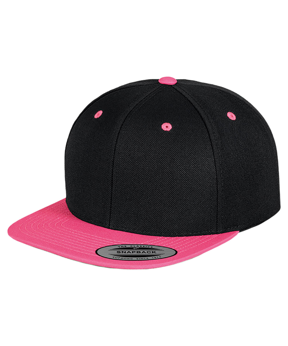 The classic snapback 2-tone (6089MT) - Black/Neon Pink