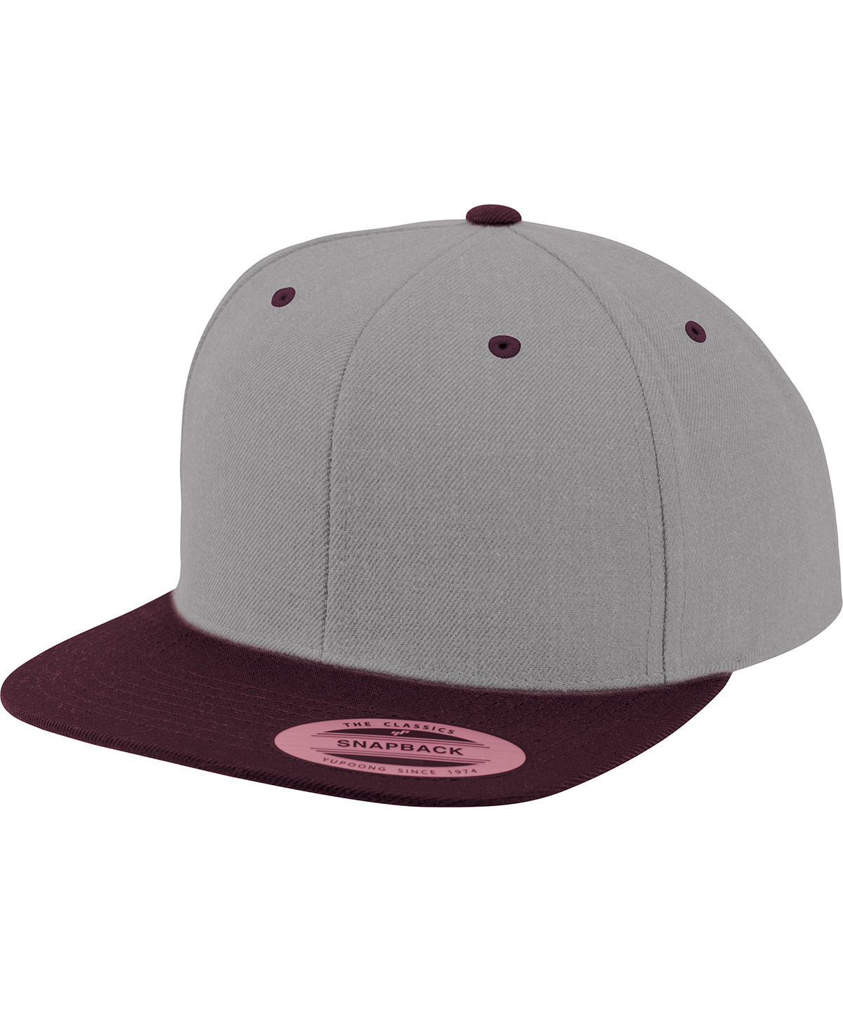 The classic snapback 2-tone (6089MT) - Heather/Maroon