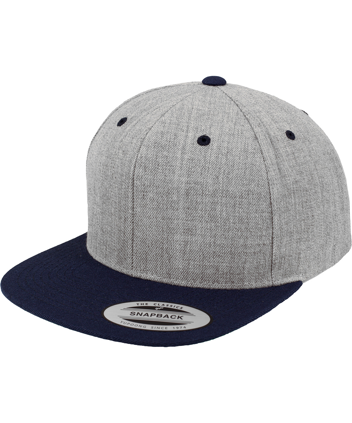 The classic snapback 2-tone (6089MT) - Heather/Navy