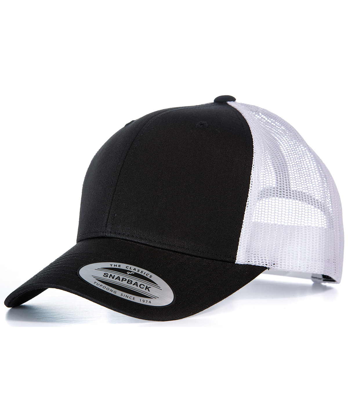 Retro trucker cap (6606) - Black/White
