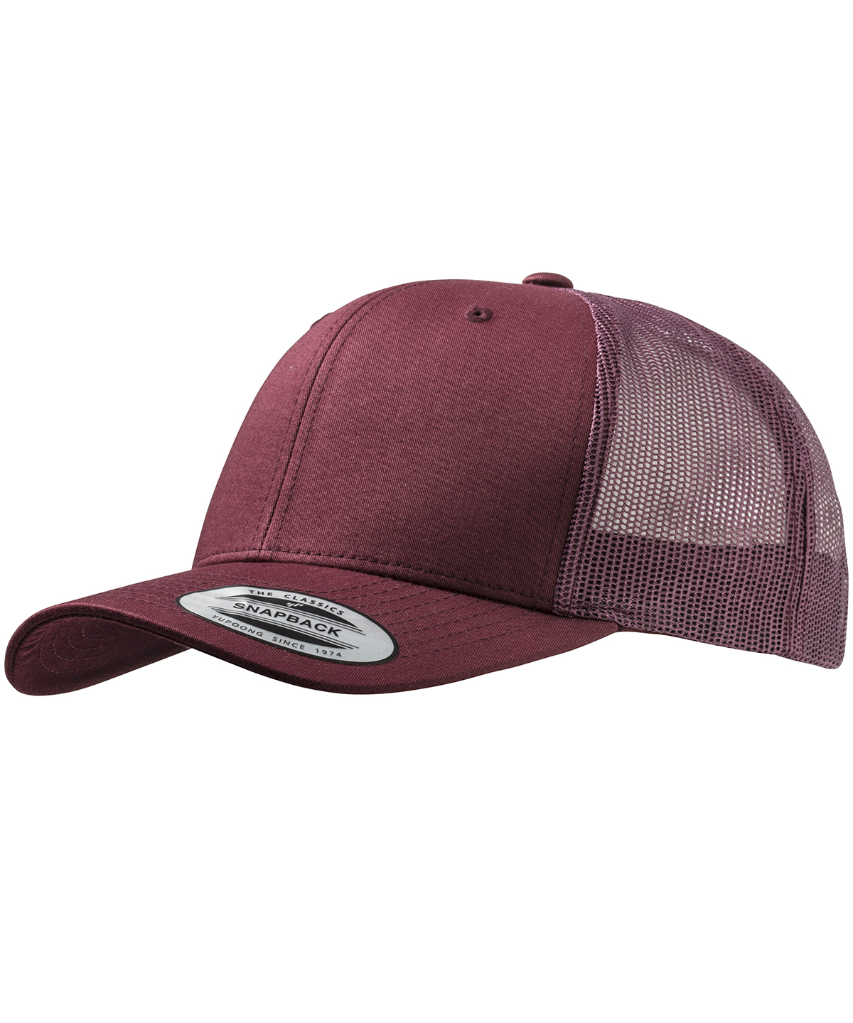 Retro trucker cap (6606) - Maroon/Maroon
